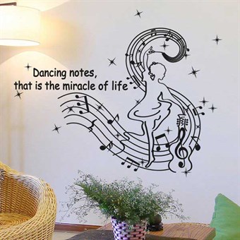 TipTop Wallstickers Dancing Notes Pattern