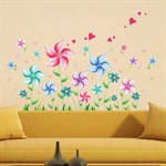 TipTop Wallstickers Windmill Flowers Pattern