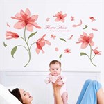 TipTop Wallstickers Pink Flower Pattern