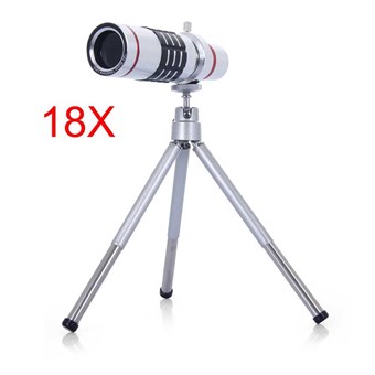 18x Optical Zoom Telescope w / Tripod for Smartphone and Camera