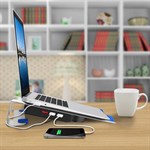 Aluminum Laptop Table Stand with Dual USB and Cooling System