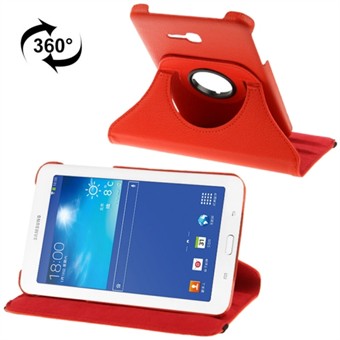 360 Rotating Leather Cover for Tab 3 Lite (Red)