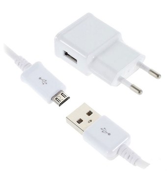Exclusive Charger w / Micro USB Cable - White