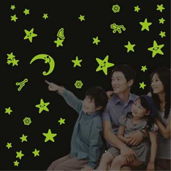 Luminous stars and moon for the room