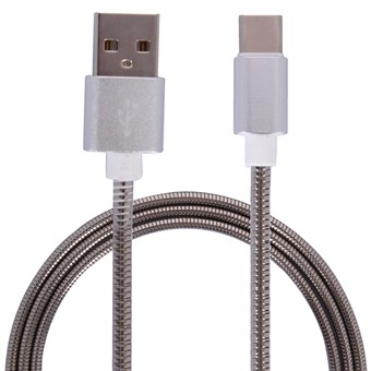 Metal cable USB Type C 3.1 to USB Type A 2.0 / 1m - Silver