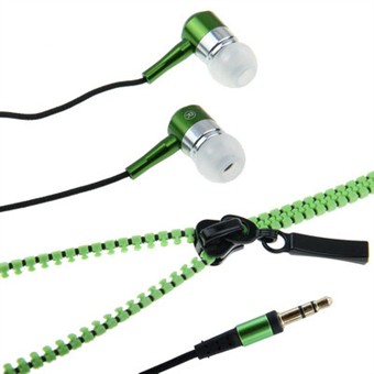 Zipper Headphones (Green)