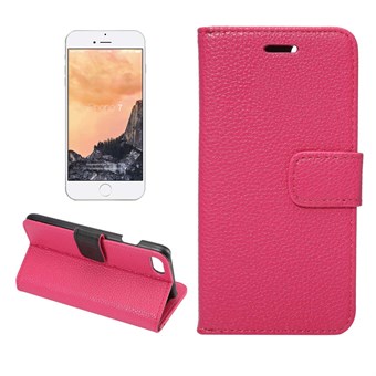 Leather Flip Case for iPhone 7 / iPhone 8 - Pink