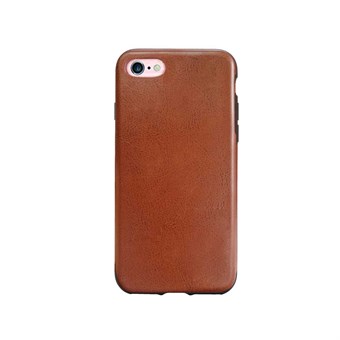 Imitation Leather Cover for iPhone 7 / iPhone 8 - Brown