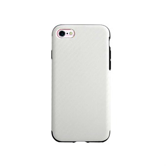 Textile Design Silicone Cover for iPhone 7 / iPhone 8 - White