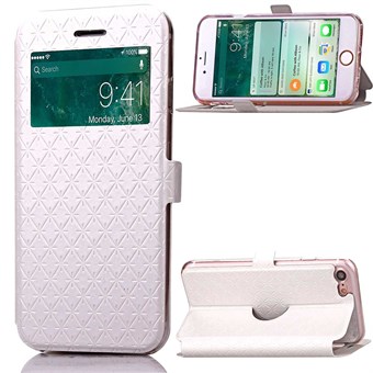 Fancy Smart Window Case for iPhone 7 / iPhone 8 - White