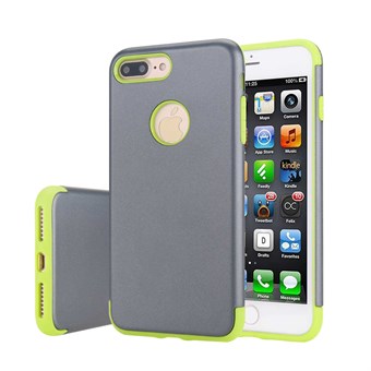 Hard Box Cover for iPhone 7 Plus / iPhone 8 Plus - Gray / Green
