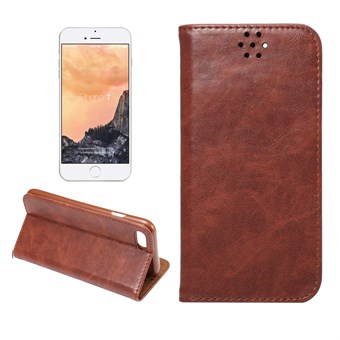 Smooth Leather Case for iPhone 7 / iPhone 8 - Coffee