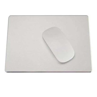 Mousepad in Aluminum with silicone base 24x18 cm - Silver