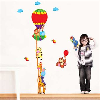 Wall Stickers - Hot air balloon with children