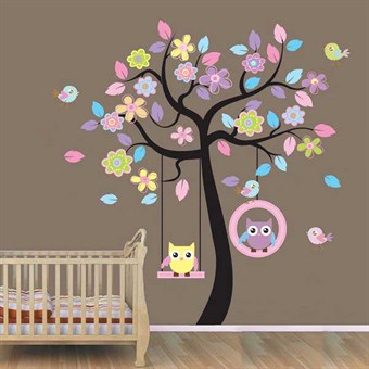 TipTop Wallstickers Tree and Owls Design Decoration