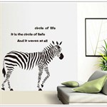 TipTop Wallstickers Black Zebra Animal