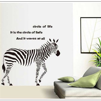 TipTop Wallstickers Black Zebra Animal