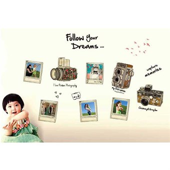 TipTop Wallstickers Romantic Camera Photo Living Room
