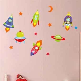 TipTop Wallstickers New Arrived Rockets Star Moon Cartoon Child kids