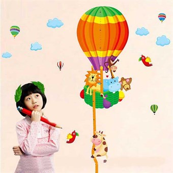 TipTop Wallstickers Cute Hot-air Balloon & Animals Pattern Removable
