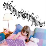 TipTop Wallstickers Black List of Musical Symbols Pattern