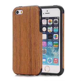 Premium wood look cover in silicone 5 / 5S / SE wood color