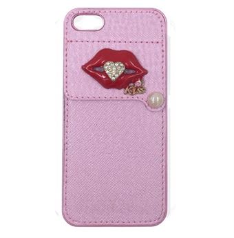 Kiss Look cover with credit card iPhone 5 / iPhone 5S / iPhone SE 2013 (Pink)