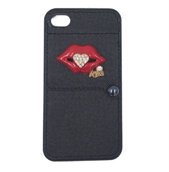 Kiss Look cover with credit card 5 / 5s / SE (Black)