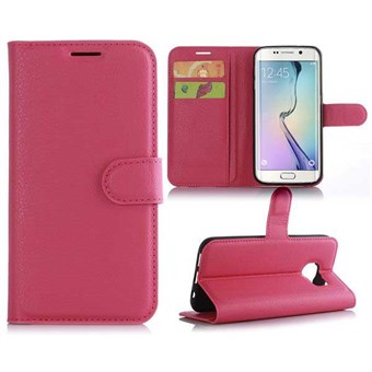 Classic credit card case Galaxy S7 Edge cover (rose red)