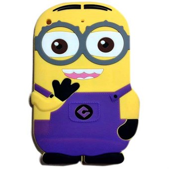 3D iPad Mini 1/2/3 Minion Silicone Cover (Purple)