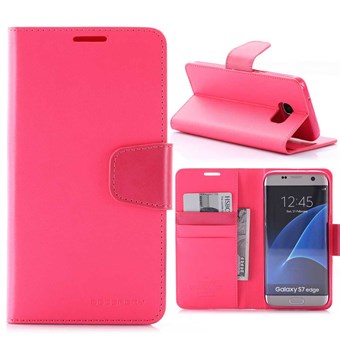 Mercury 7STAR leather case M. credit card Galaxy S7 Edge magenta