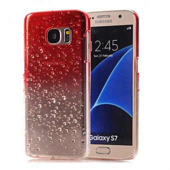 Trendy water drops cover for Galaxy S7 red
