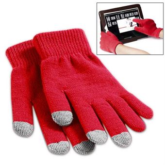 3 Finger Touch Glove - Red