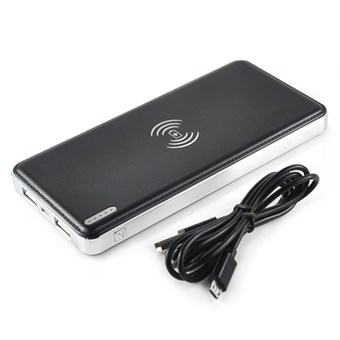Wireless Qi 8000 mah charger - black