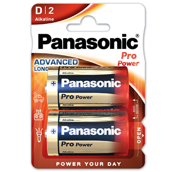 Panasonic Pro Power Alkaline D batteries - 2 pcs