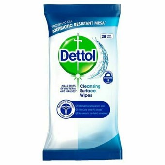 Dettol Anti Bacterial Household Surface Wipes - 28 Large Wipes