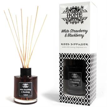 LuXury Reed Diffuser - Fragrance Sticks - White Strawberry & Blackberry - 120 ml