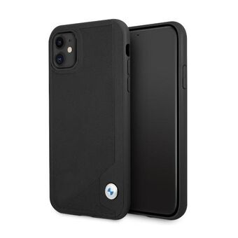 Case BMW BMHCN61RCDPK iPhone 11 6.1 "/ Xr black / black hardcase Leather Deboss