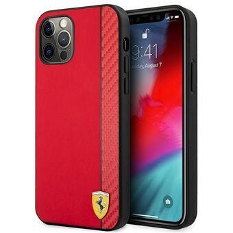Ferrari FESAXHCP12MRE iPhone 12/12 Pro 6.1 "red / red hardcase On Track Carbon Stripe