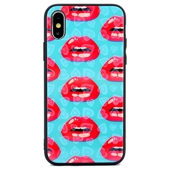 Hearts Glascover iPhone X / Xs design 3 (lips)