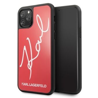 Karl Lagerfeld KLHCN65DLKSRE iPhone 11 Pro Max red / red hard case Signature Glitter