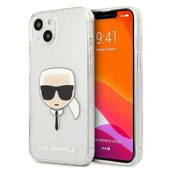 Karl Lagerfeld KLHCP13SKHTUGLS iPhone 13 mini 5.4 "silver / silver hard case Glitter Karl`s Head