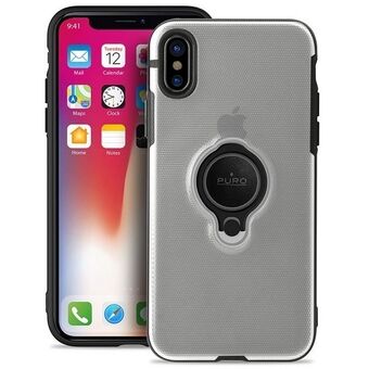 Puro Magnet Ring Cover iPhone X Transparent IPCXMAGRINGTR
