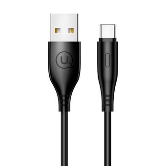 USAMS cable U18 USB-C 2A fast charge 1m black / black SJ267USB01 (US-SJ267)