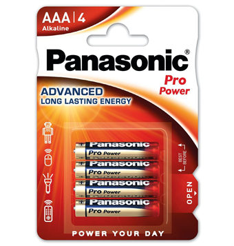 Panasonic Pro Power Alkaline AAA batteries - 4 pcs