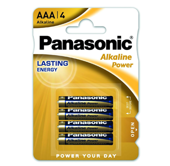 Panasonic Alkaline Power AAA Batteries - 4 pcs
