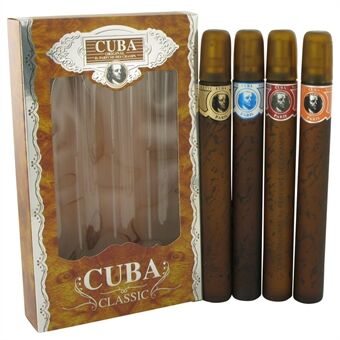 Cuba Red by Fragluxe - Gift Set -- Cuba Variety Set includes All Four 1.15 oz Sprays, Cuba Red, Cuba Blue, Cuba Gold and Cuba Orange - for men