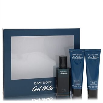 Cool Water by Davidoff - Gift Set -- 1.4 oz Eau De Toilette Spray +1.7 oz After Shave  Balm+ 1.7 oz Shower Gel - for men