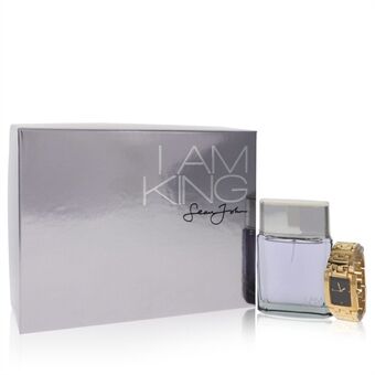 I Am King by Sean John - Gift Set -- 3.4 oz Eau De Toilette Spray + Watch - for men