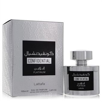 Lattafa Confidential Platinum by Lattafa - Eau De Parfum Spray (Unisex) 100 ml - for men